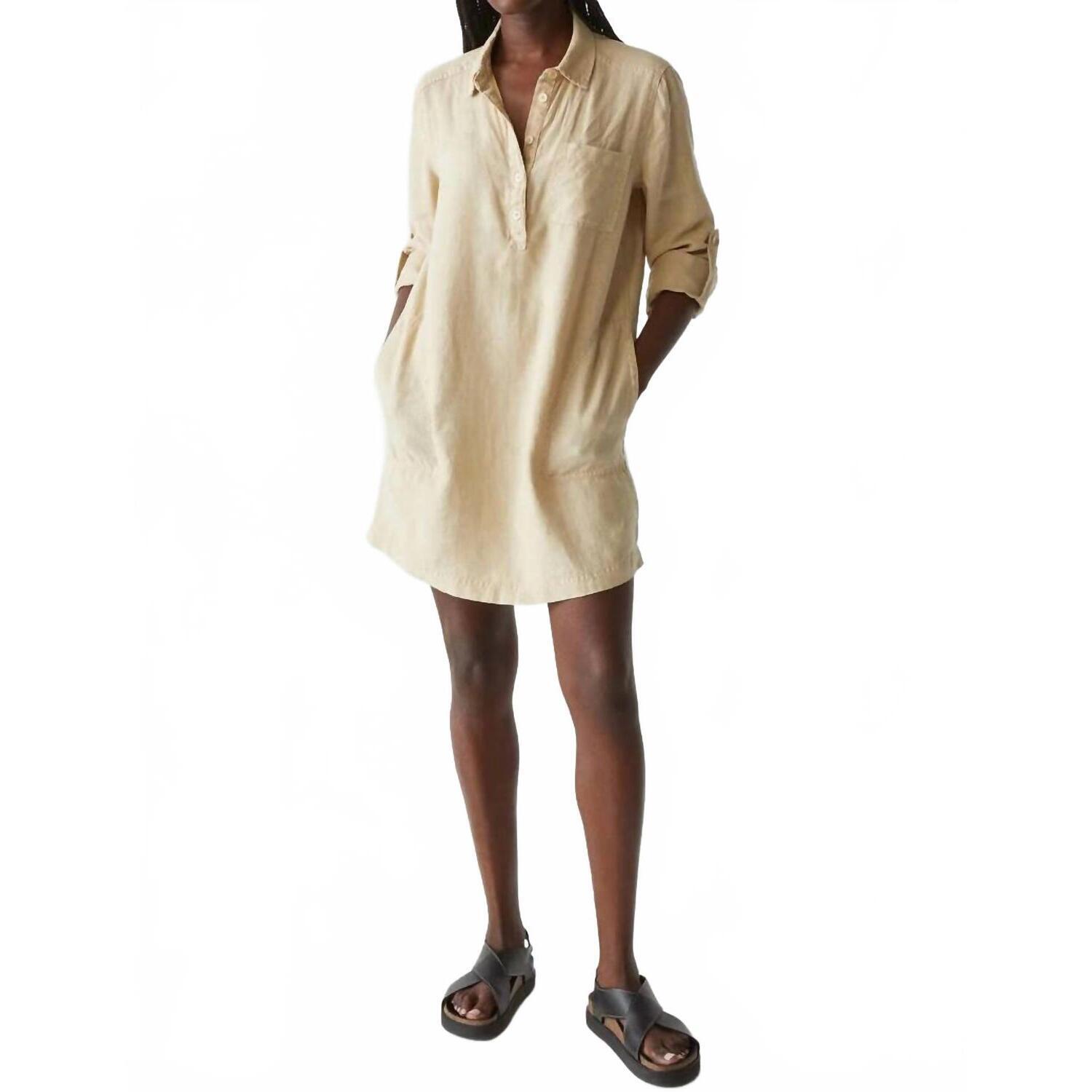 New Michael Stars Eleanor Utility Dress In Natural